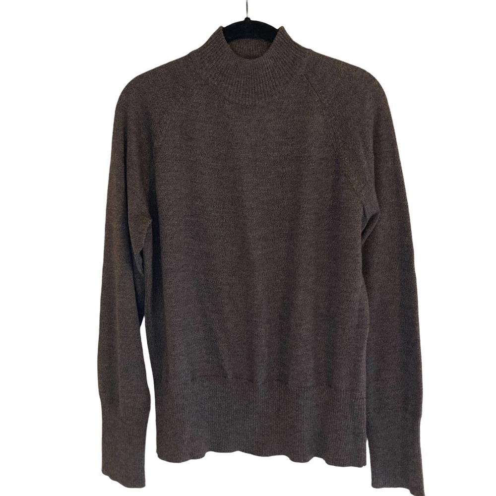 Mock Neck Extra Fine Italian Merino Wool Sweater